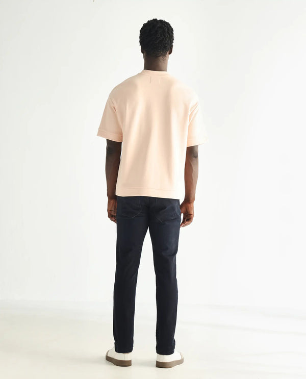 Rare Rabbit Men's Holand Navy Dark Wash Mid-Rise Slim Fit Jeans