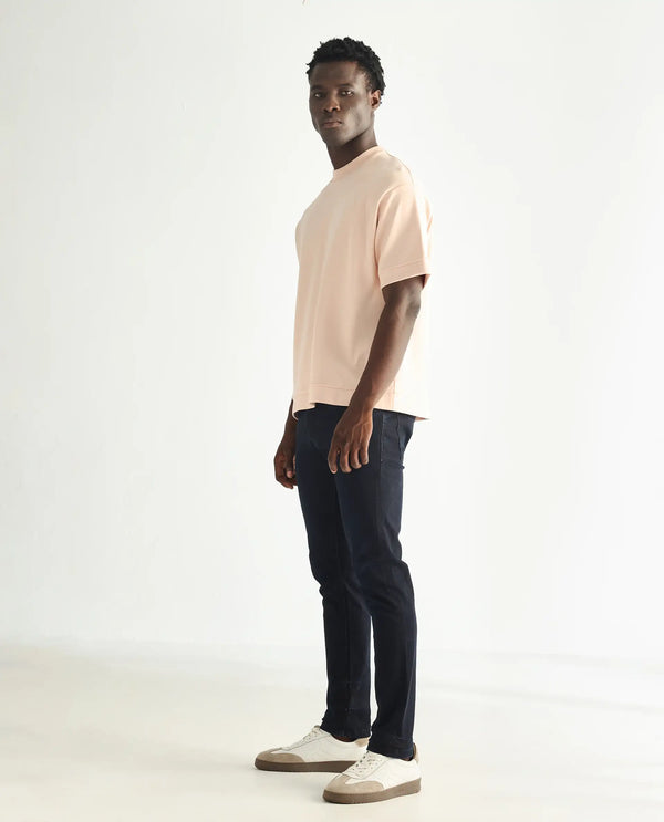 Rare Rabbit Men's Holand Navy Dark Wash Mid-Rise Slim Fit Jeans