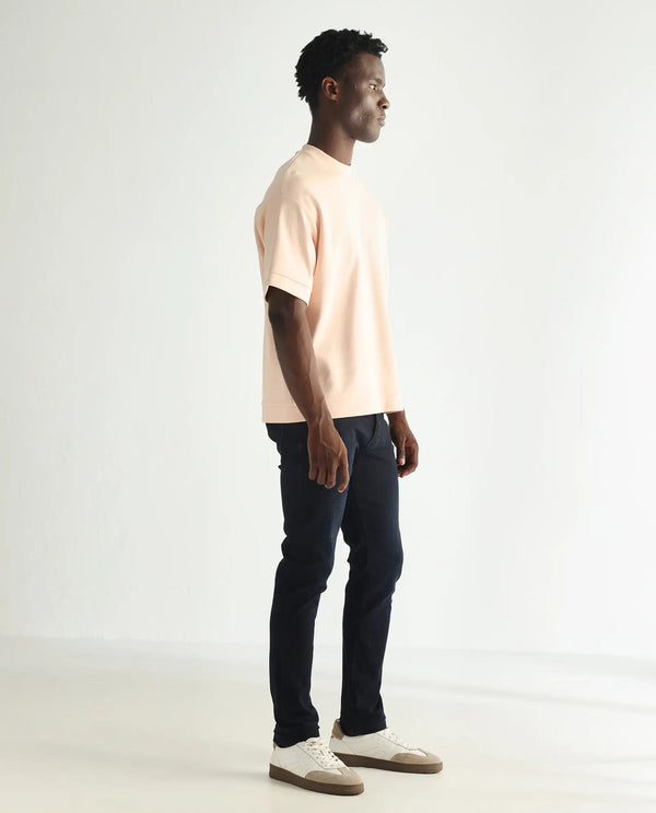 Rare Rabbit Men's Holand Navy Dark Wash Mid-Rise Slim Fit Jeans