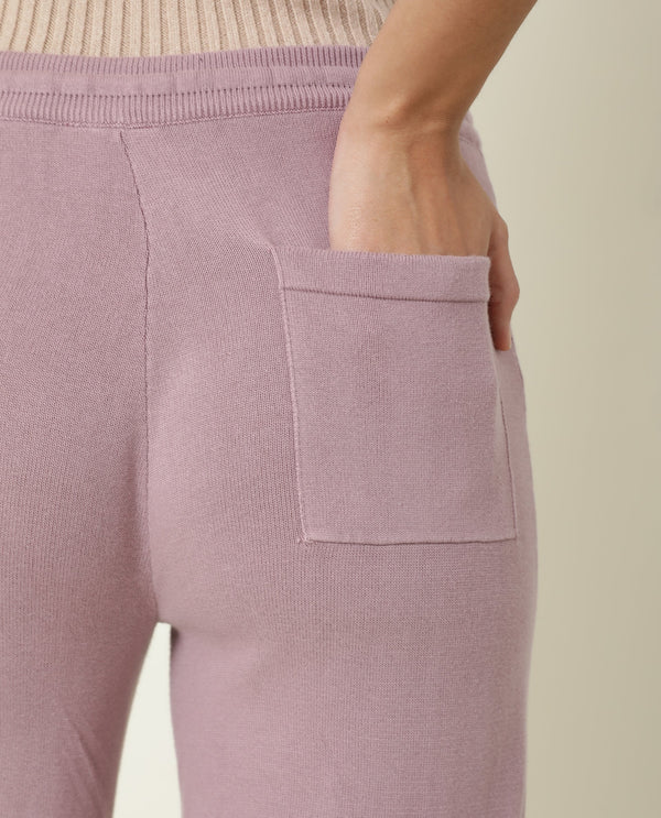 Rareism Women Finn Track Pink Cotton Fabric Flared Solid Mid Rise Ankle Length Track Pant