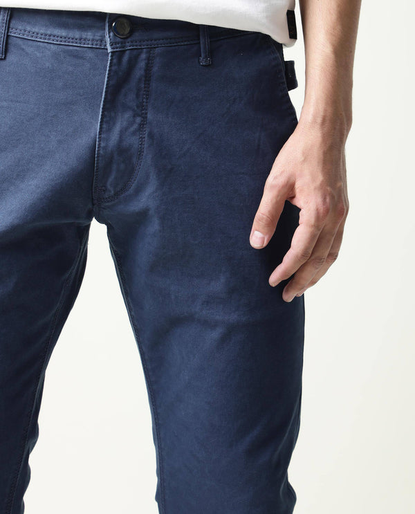 Rare Rabbit Men's Ruiz Blue Sulphur Dyed Mid-Rise Slim Fit Jeans