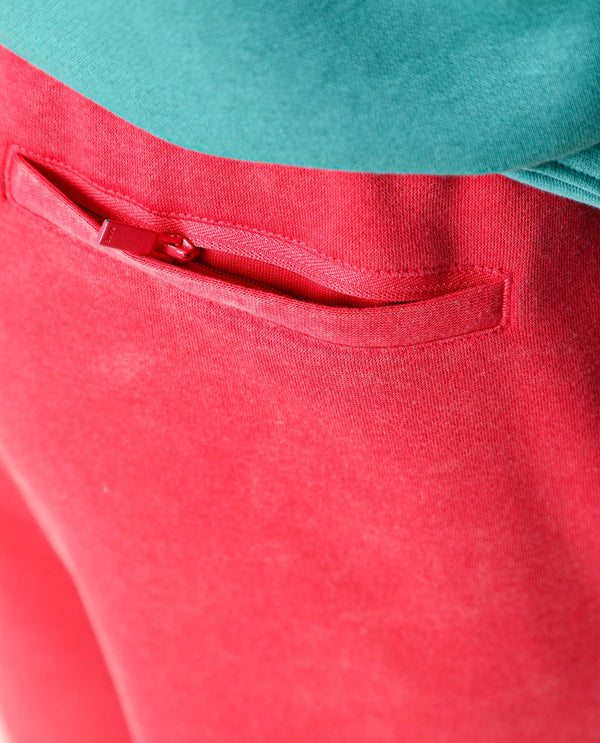 Rare Rabbit Men'S Titan Red Track Pant Cotton Polyester Fabric Broad Collar Drawstring Slim Fit