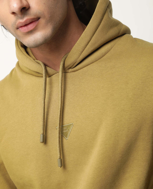 Rare Rabbit Peach Primary Olive Sweatshirt Cotton Poly Fabric Full Sleeve Hoodie Slim Fit