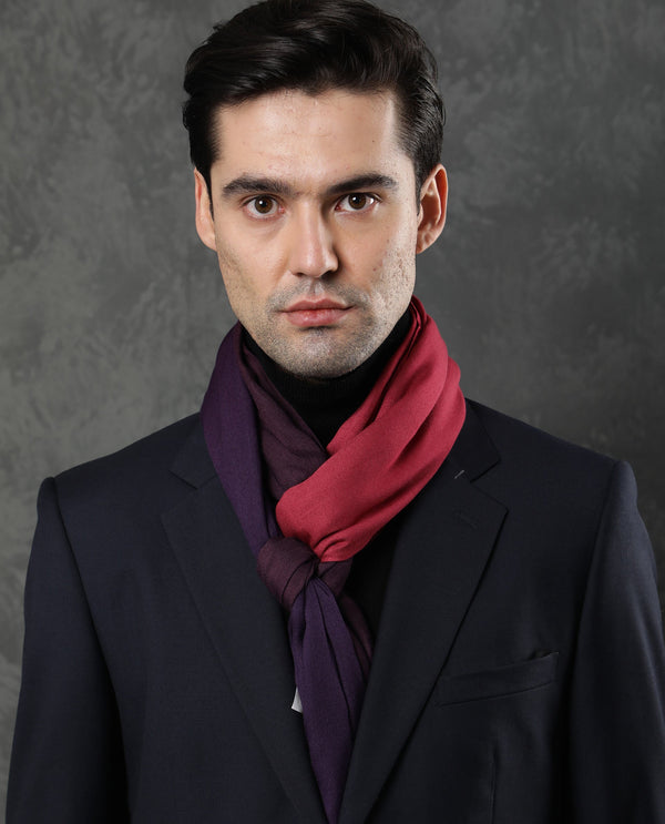 Rare Rabbit Men's Breom Purple Ombre Scarf