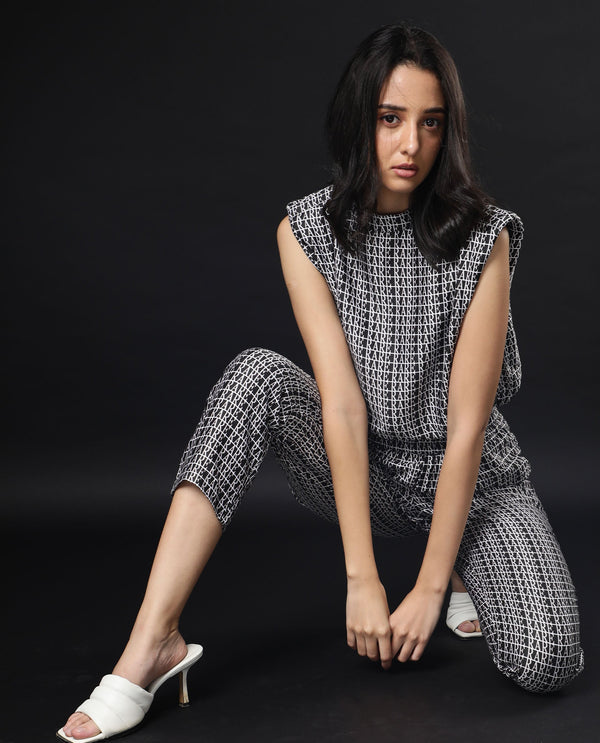 Rareism Womens Remont Black Top Modal Satin Fabric Regular Fit Sleeveless High Neck