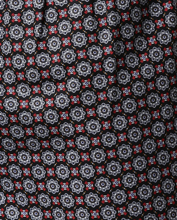 Rare Rabbit Men'S Juel Black Boxers Printed Mid Rise