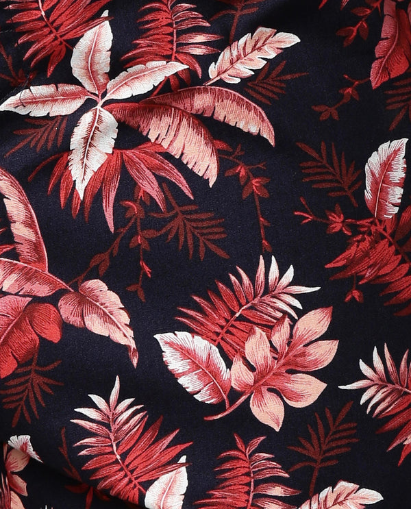 RARE RABBIT MEN'S LUKE NAVY BOXERS PRINTED MID RISE