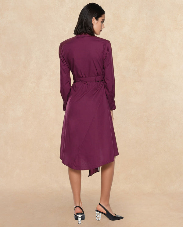 Rareism Women Iona Purple Plain Dress