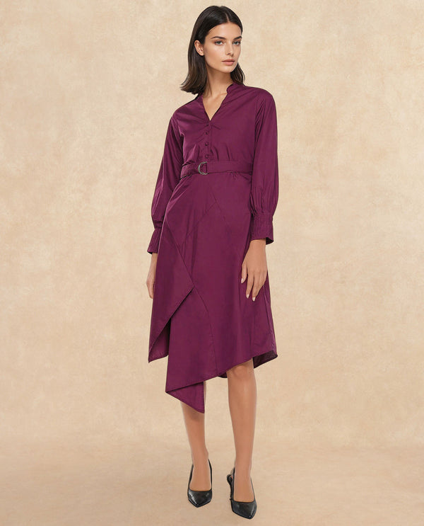 Rareism Women Iona Purple Plain Dress