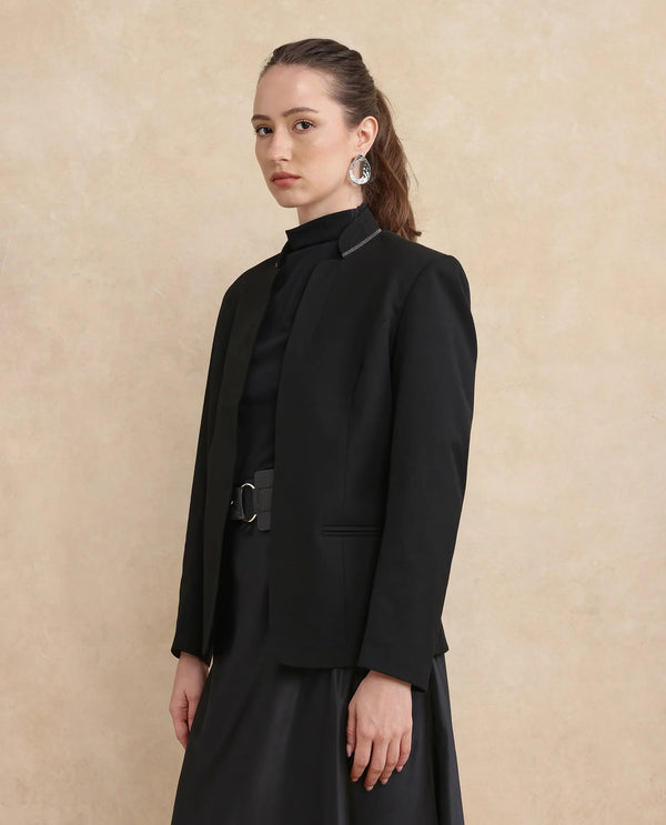 Rareism Women Tasmania Black Plain Jacket