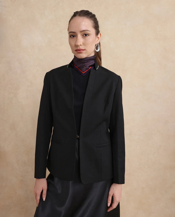 Rareism Women Tasmania Black Plain Jacket