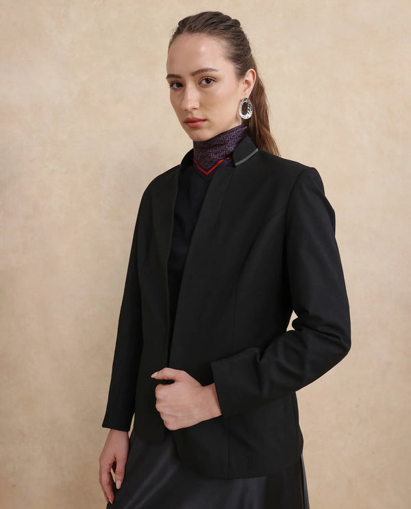 Rareism Women Tasmania Black Plain Jacket