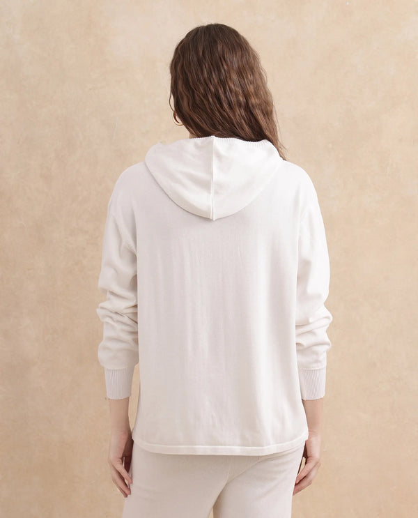 Rareism Women Janfinn-T Off White 78%Viscose 22% Polyester Fabric Full Sleeve Relaxed Fit Top