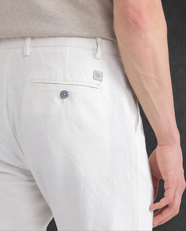 Rare Rabbit Men Jeck-24 White Button Closure Regular Fit Plain Trouser