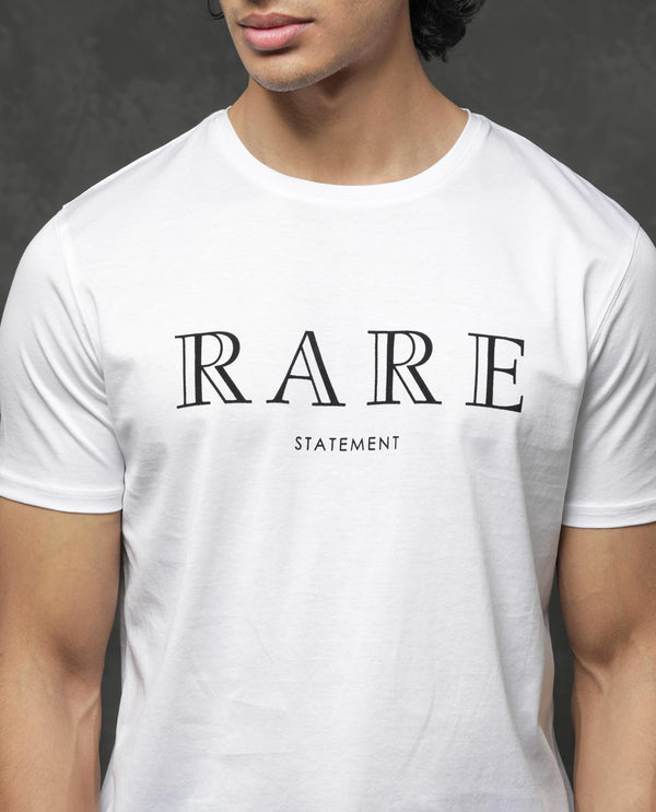 Rare Rabbit Mens Junot White Cotton Fabric Short Sleeve Graphic Print T-Shirt