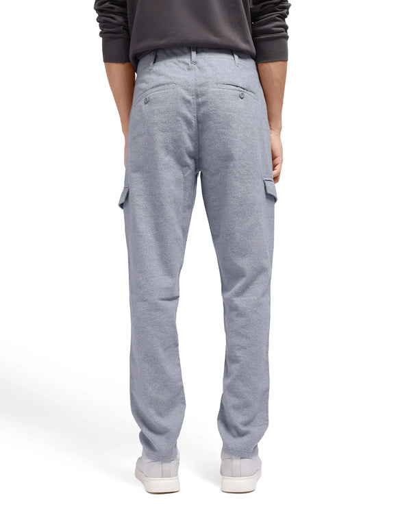 Rare Rabbit Men's Kalor Blue Button Closure Regular Fit Plain Trouser