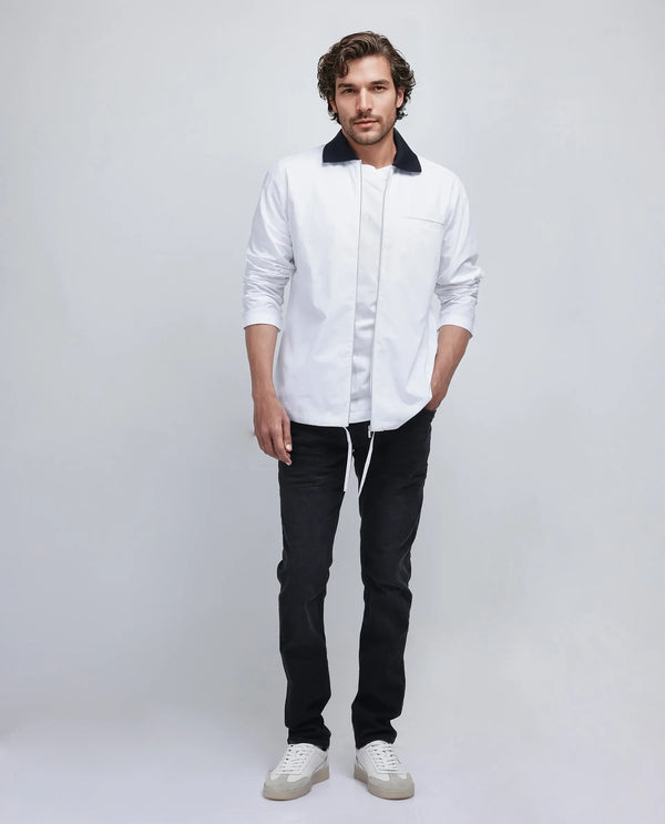 Rare Rabbit Men's Kax White Cotton Fabric Full Sleeve Collared Neck Button Closure Relaxed Fit Plain Shirt