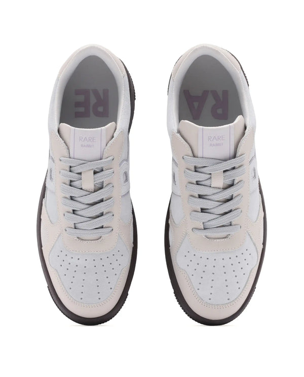 Rare Rabbit Men's Kepler Pro Light Grey Plain Shoes
