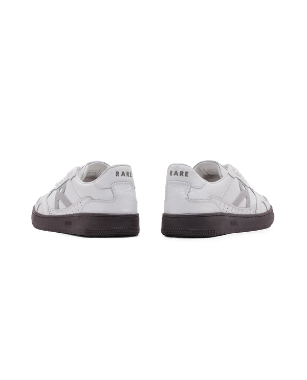 Rare Rabbit Men's Kepler White Genuine Leather Low-top Lace-up Sneaker Shoes