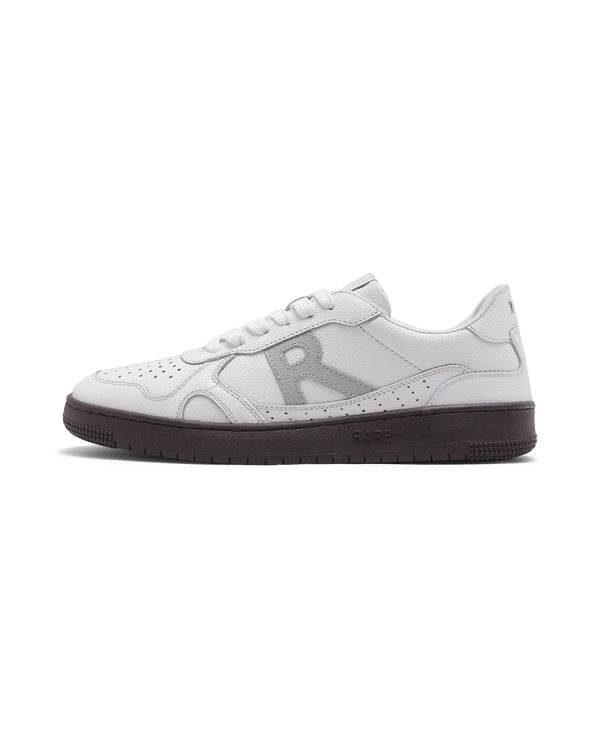 Rare Rabbit Men's Kepler White Genuine Leather Low-top Lace-up Sneaker Shoes