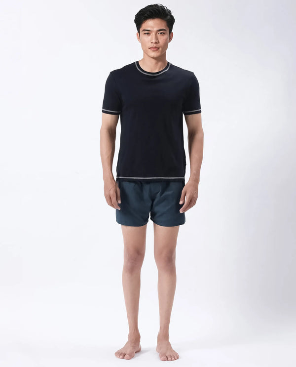 Rare Rabbit Men Kiva Dark Teal Lyocell Fabric Button Closure Plain Boxer