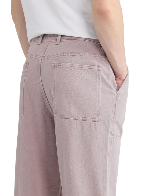 Rare Rabbit Men Klop Dusky Purple Cotton Fabric Mid Rise Carpenter Fit Garment Dyed Plain Jeans