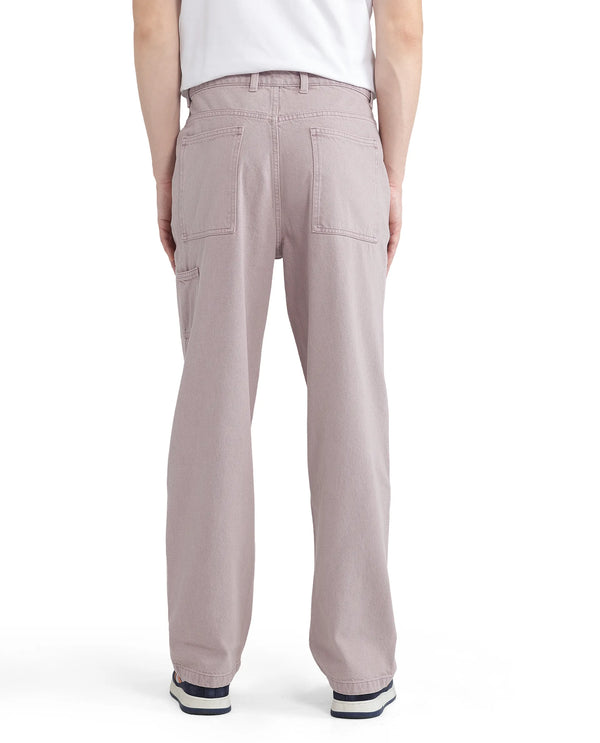 Rare Rabbit Men Klop Dusky Purple Cotton Fabric Mid Rise Carpenter Fit Garment Dyed Plain Jeans