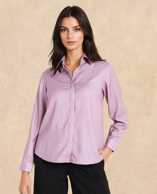 Rareism Women Korre Pink Printed Top