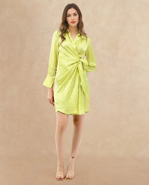 Rareism Womens Ladimir Flouroscent Green Dress Sleeveless Solid