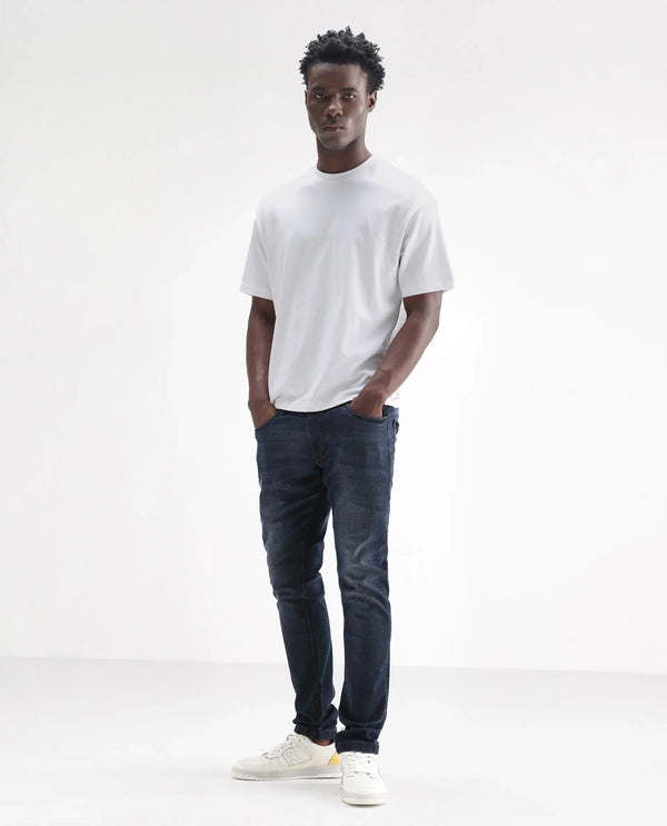 Rare Rabbit Men's Laiden Dusky Green Mid-Rise Mild Distress Regular Fit Jeans