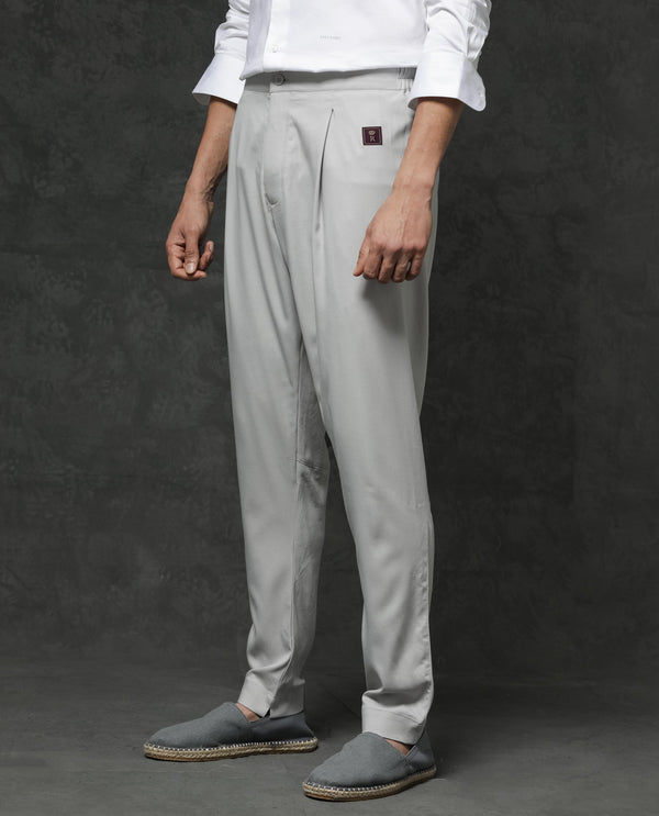 Rare Rabbit Men's Lasmos-Kpb Light Grey  Kurta-Suit