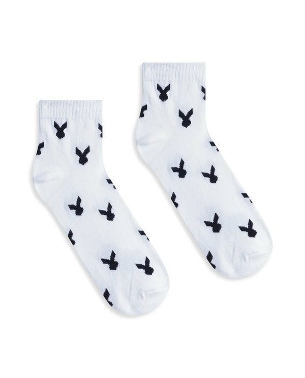 Rare Rabbit Men Loger - 3 White High Ankle Socks