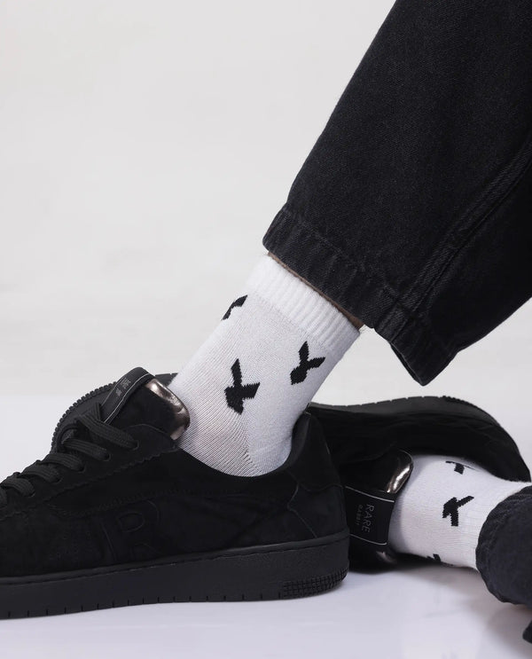 Rare Rabbit Men Loger - 3 White High Ankle Socks
