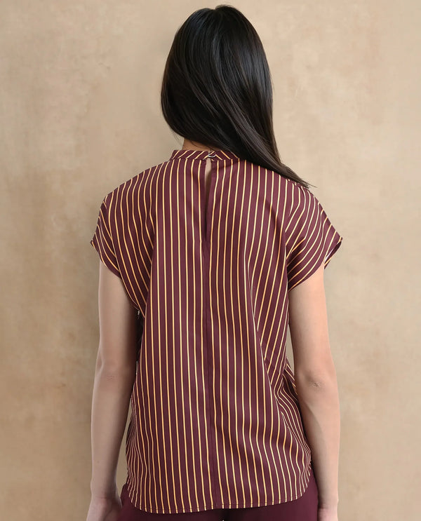 Rareism Women Lossa Brown Printed Top