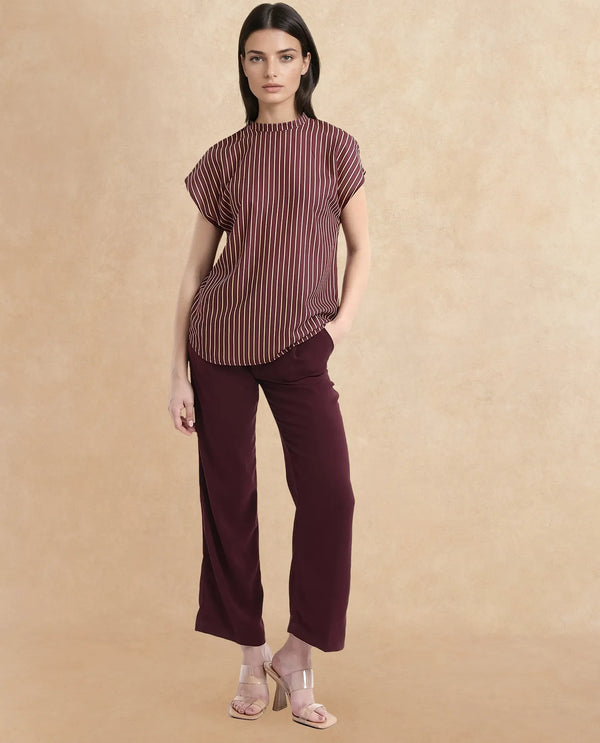 Rareism Women Lossa Brown Printed Top