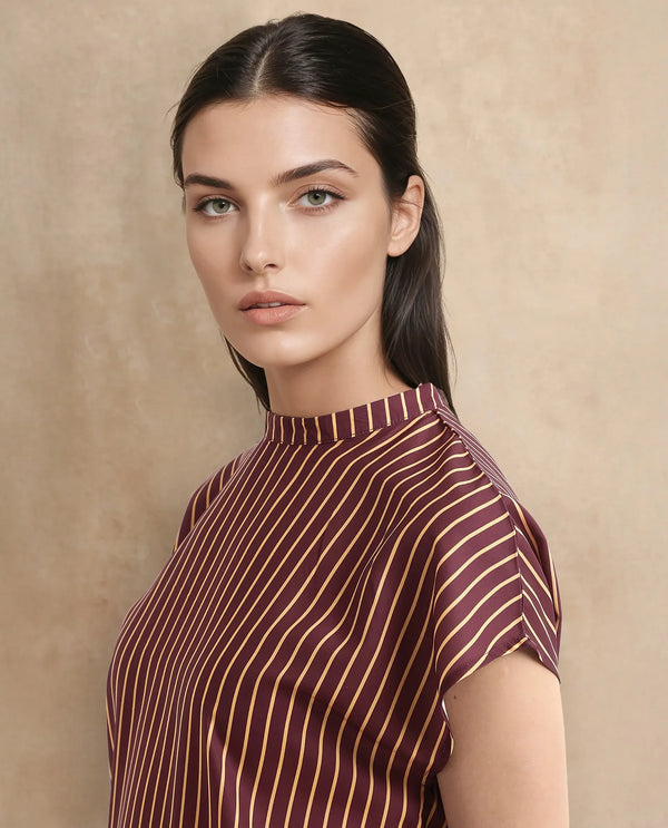 Rareism Women Lossa Brown Printed Top
