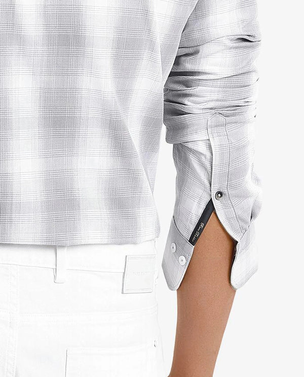 Rare Rabbit Men's Loto Grey Cotton Fabric Full Sleeve Regular Fit Checks Shirt