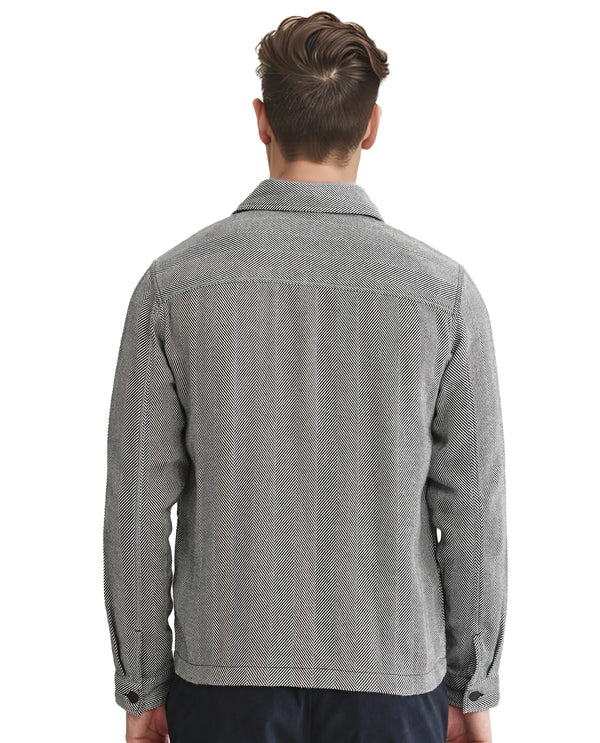 Rare Rabbit Men's Luha Black Polyester Nylon Fabric Short Sleeve Collared Neck Button Closure Boxy Fit Checks Shacket