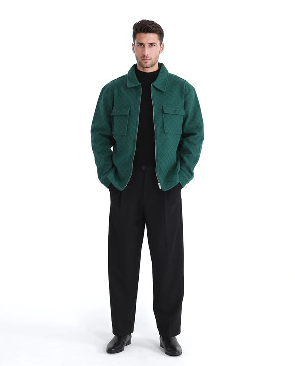 Rare Rabbit Men Lybro Green Polyester Fabric Full Sleeve Collared Neck Printed Jacket