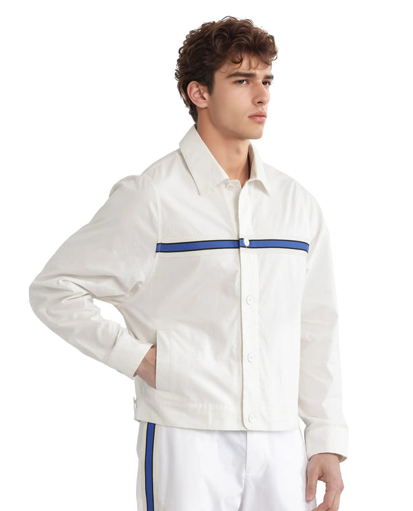 Rare Rabbit Men Macon-S White Cotton Fabric Full Sleeves Collared Neck Button Closure Plain Shirt