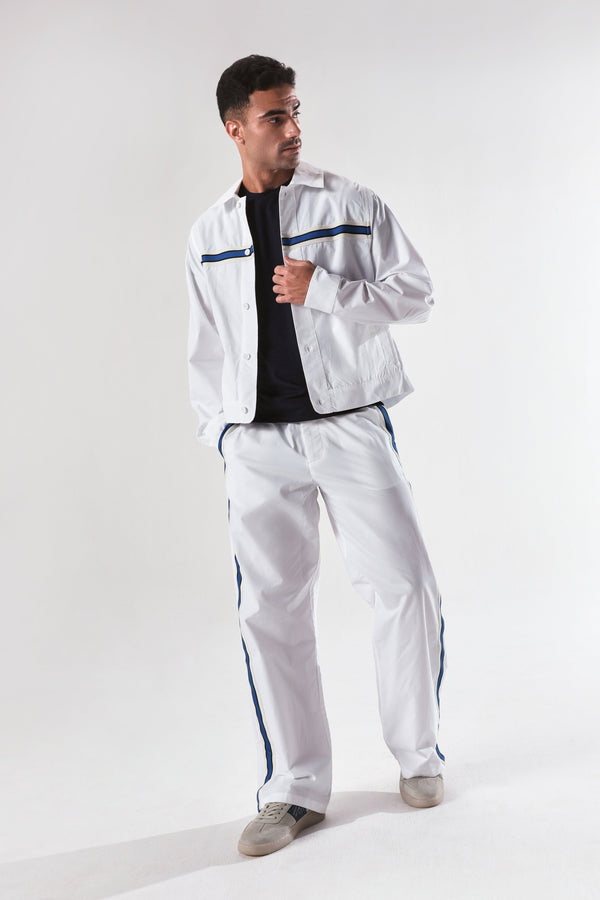 Rare Rabbit Men Macon-S White Cotton Fabric Full Sleeves Collared Neck Button Closure Plain Shirt