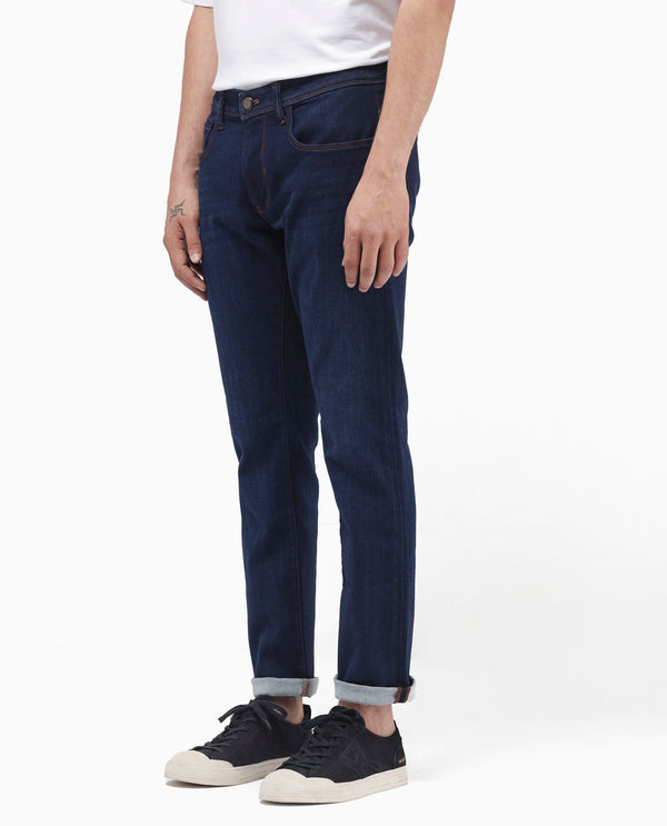 Rare Rabbit Mens Maiden Dark Blue Cotton Polyester Mid Rise Dark Wash Solid Slim Fit Jeans