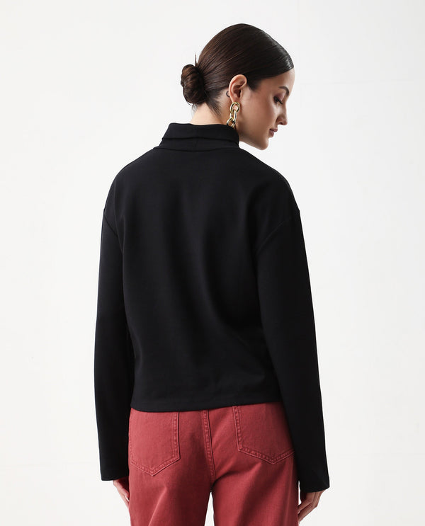 Rareism Women Malatya Black Plain Top