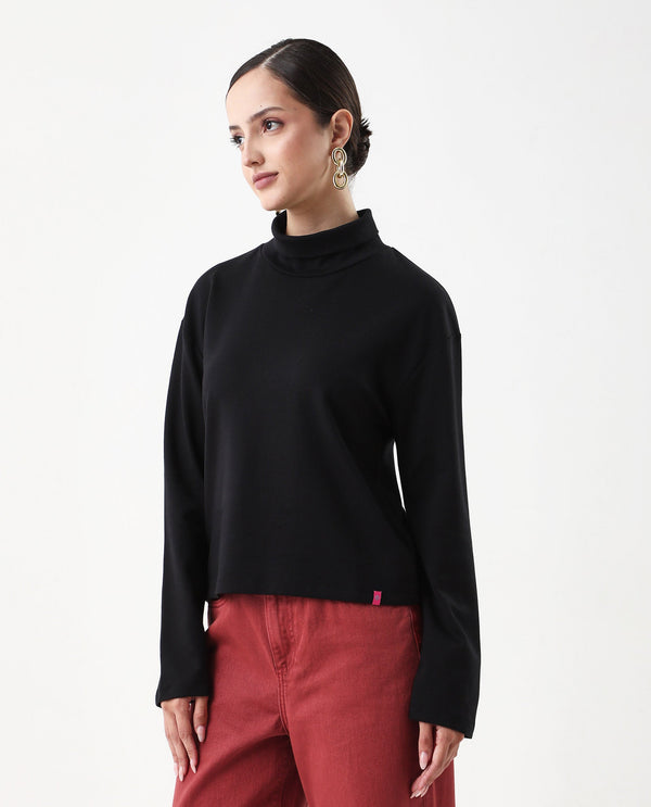 Rareism Women Malatya Black Plain Top