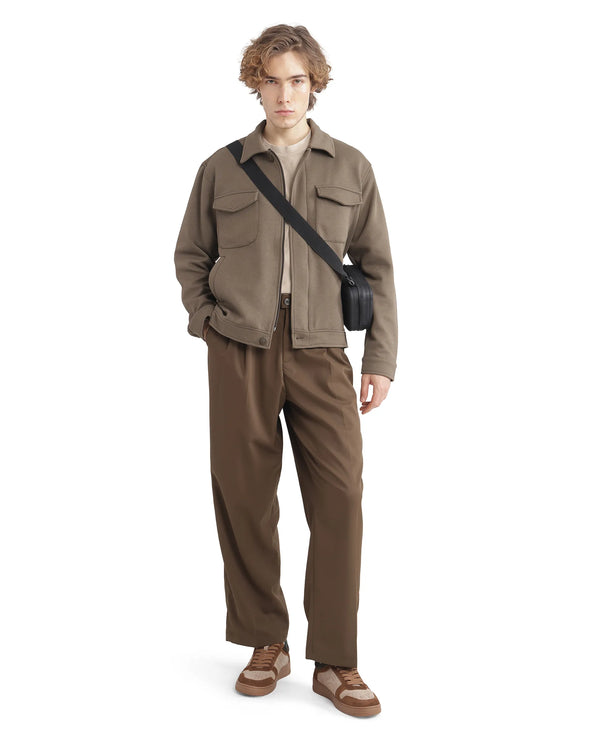 Rare Rabbit Men Mapis Olive Polyester Fabric Full Sleeves Curved Collar Zipper Closure Plain Jacket