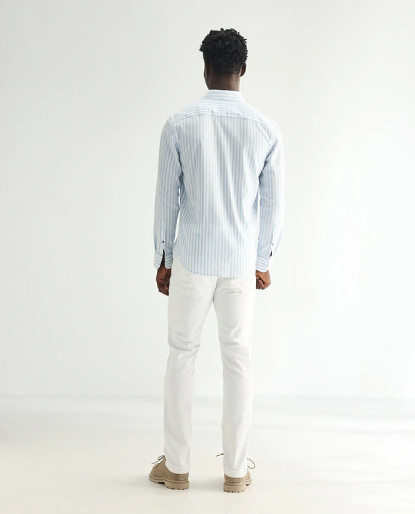 Rare Rabbit Men's Marowak Off-White Rinse Wash Mid-Rise Slim Fit Jeans
