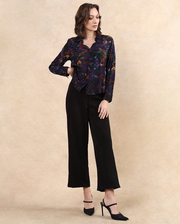 Rareism Women Mausi Multi Full Sleeve Collared Neck Button Closure Paisley Print Shirt