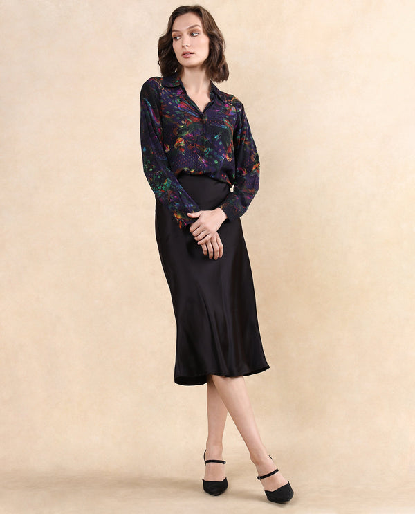 Rareism Women Mausi Multi Full Sleeve Collared Neck Button Closure Paisley Print Shirt