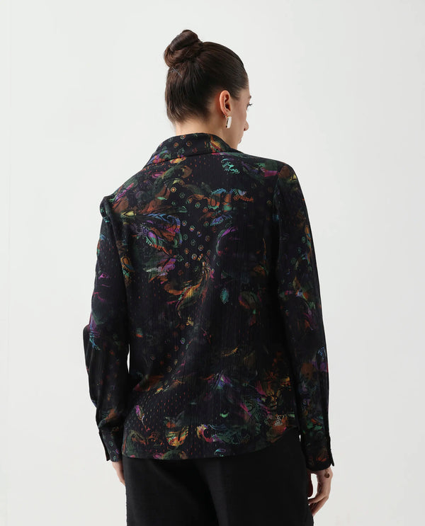 Rareism Women Mausi Multi Full Sleeve Collared Neck Button Closure Paisley Print Shirt