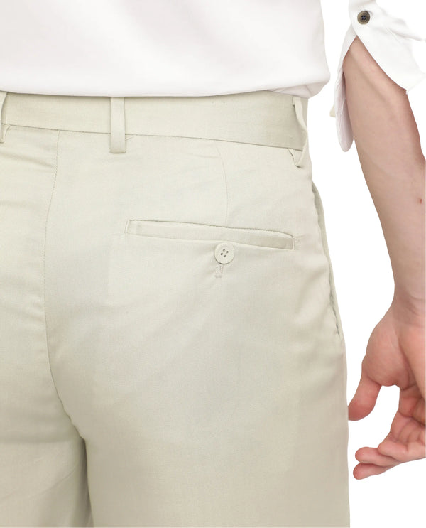 Rare Rabbit Mens Memos Light Green Tencel Fabric Solid Regular Fit Tencel Fabric Trouser